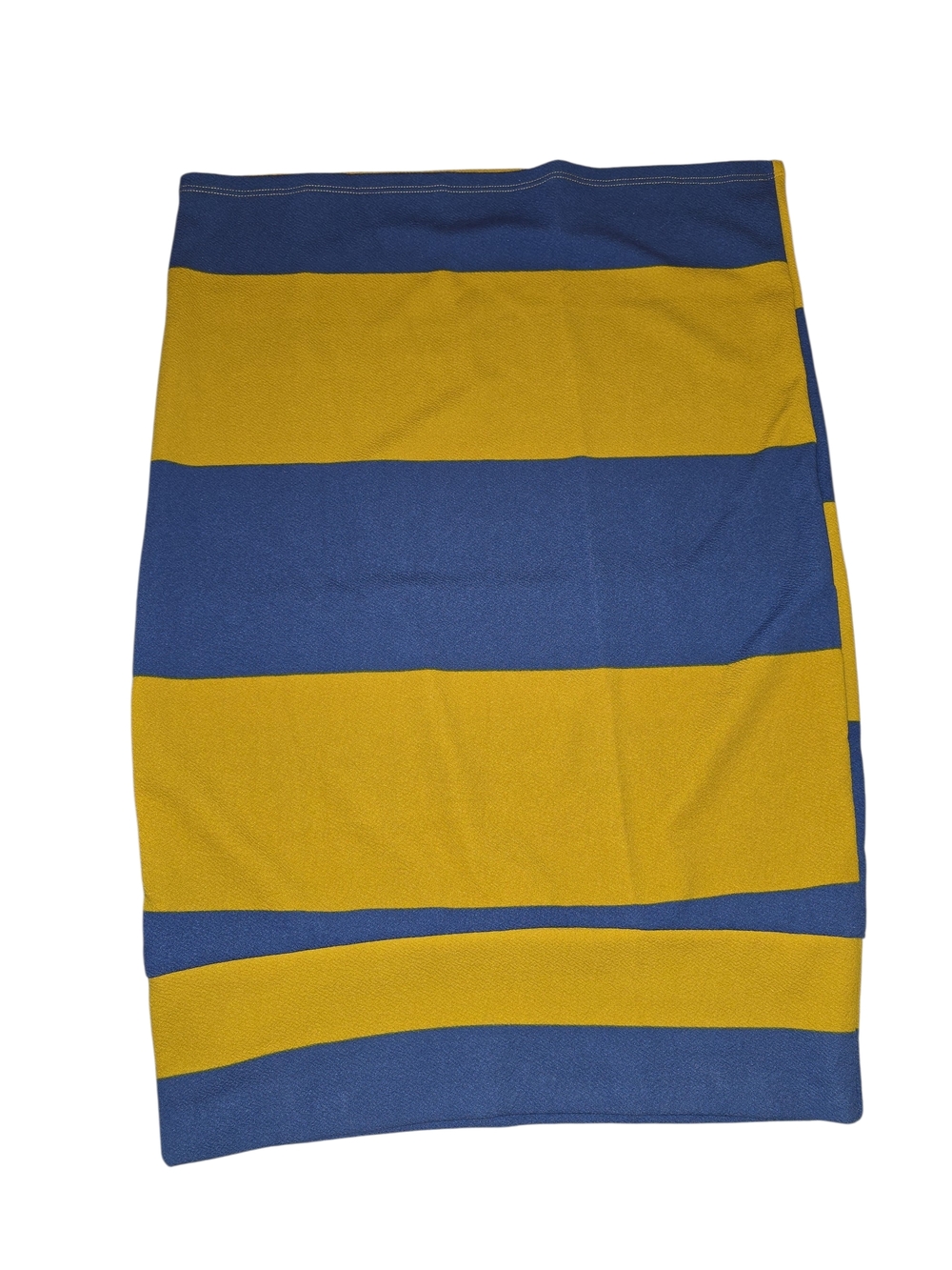 LuLaRoe Blue and Yellow Striped Pencil Skirt